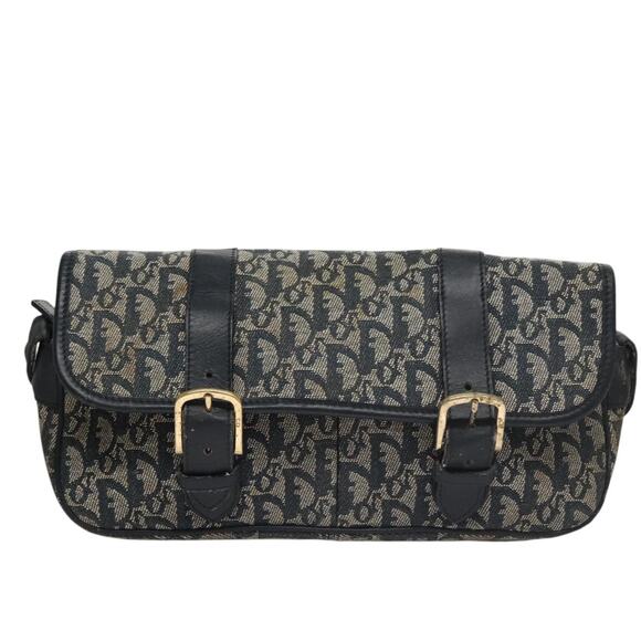 DIOR Trotter Canvas Shoulder Bag Navy - Picture 2 of 14